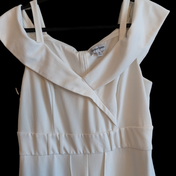 Shelby Palmer white off the shoulder pant suit size 18 - Picture 2 of 4